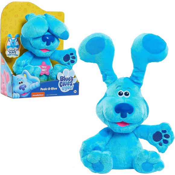 Blue’s Clues & You! Peek-A-Blue, Interactive Barking Peek-A-Boo Stuffed Animal - Picture 1 of 4